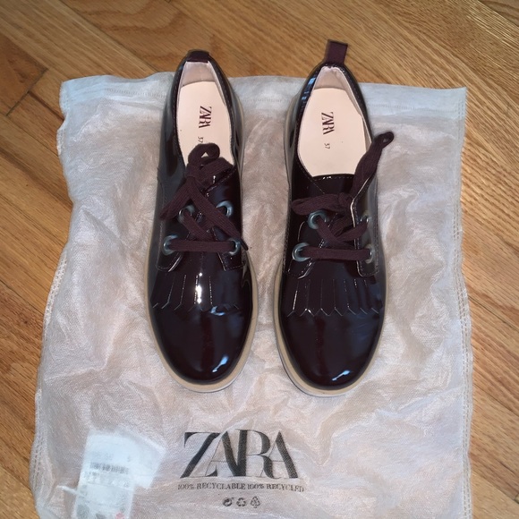 patent leather burgundy shoes